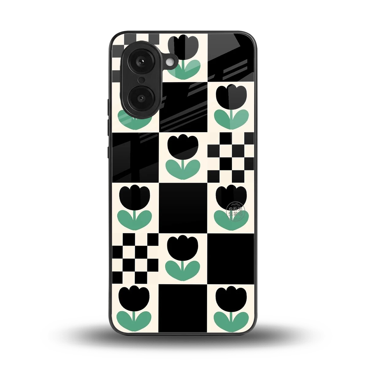 Minimalistic Flower Pattern back phone cover | glass case for oneplus nord ce5 5g