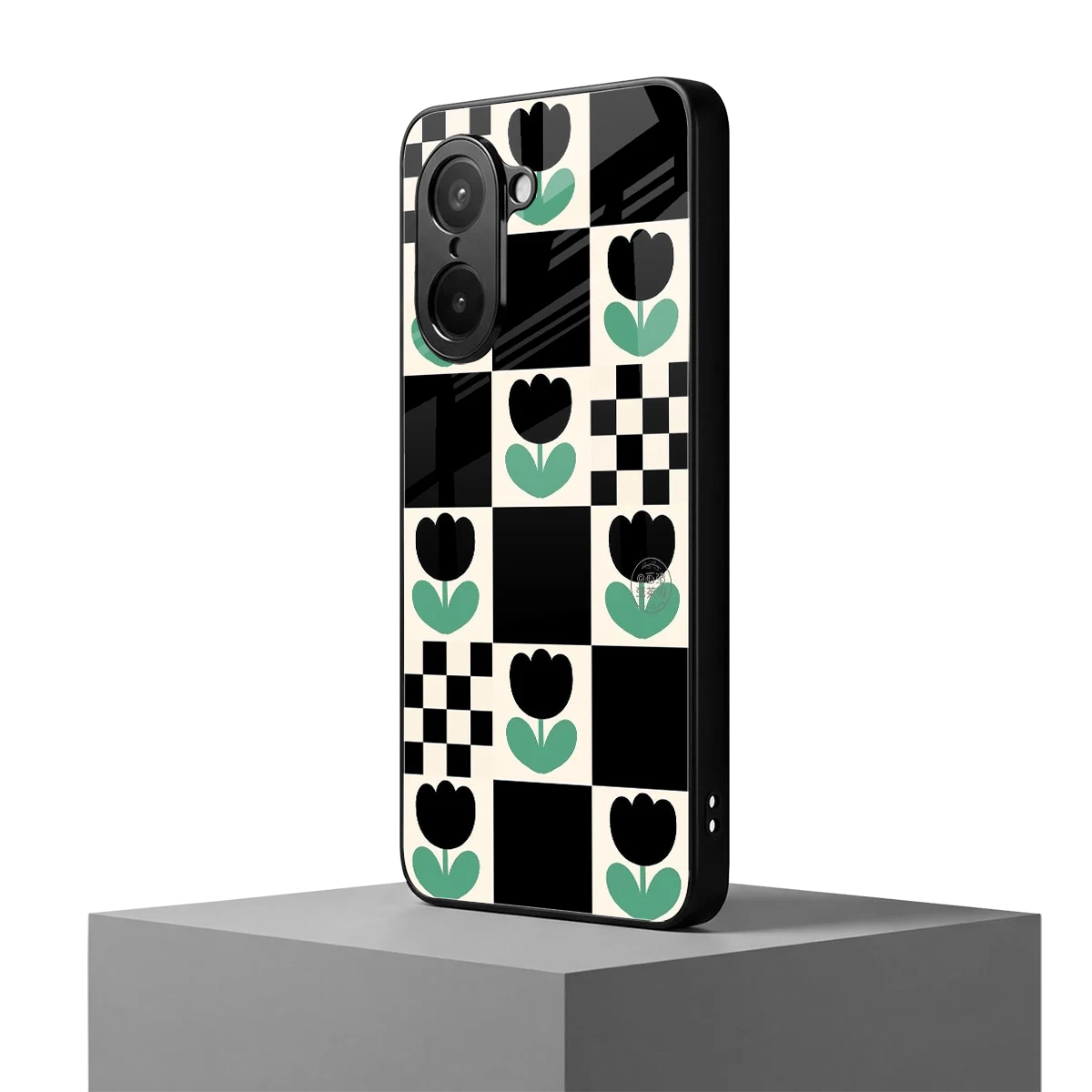 Minimalistic Flower Pattern oneplus nord ce5 5g mobile cover | shockproof glass phone case