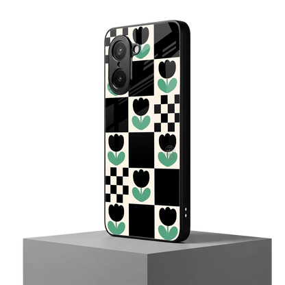 Minimalistic Flower Pattern oneplus nord ce5 5g mobile cover | shockproof glass phone case