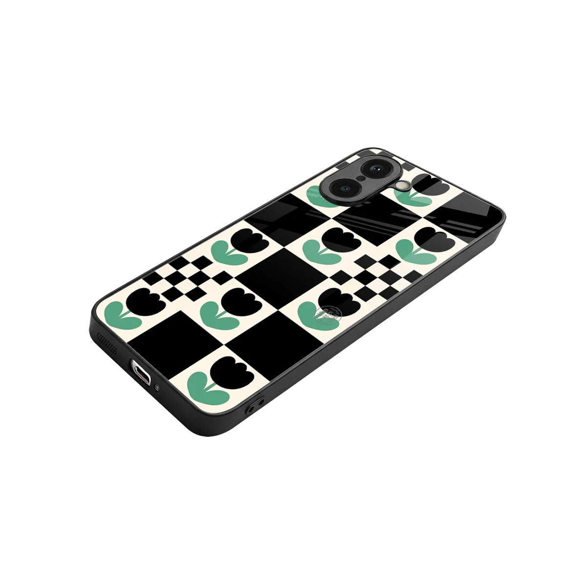 Minimalistic Flower Pattern stylish phone case for oneplus nord ce5 5g | glossy glass and slim fit