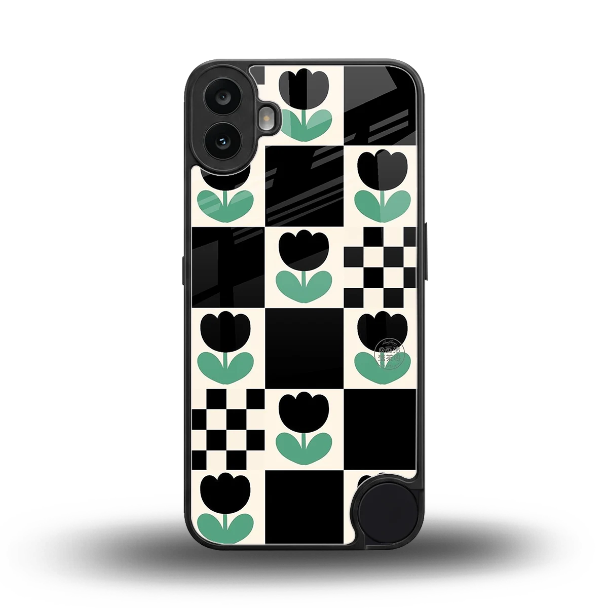 Minimalistic Flower Pattern back phone cover | glass case for cmf nothing phone 1