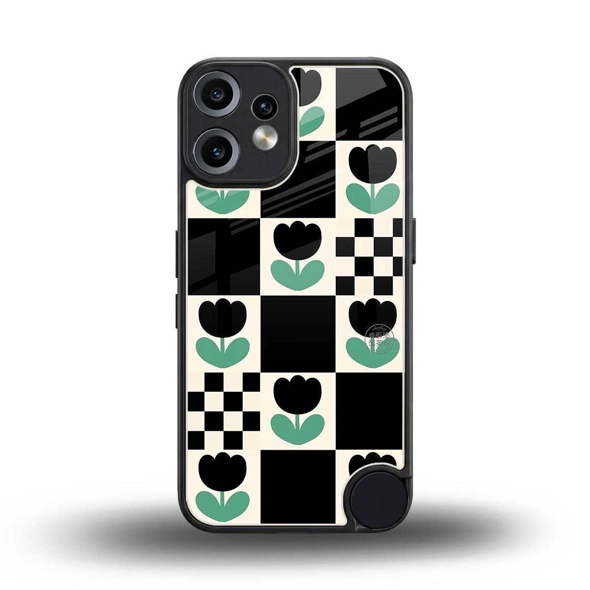 Minimalistic Flower Pattern back phone cover | glass case for cmf nothing phone 2 pro