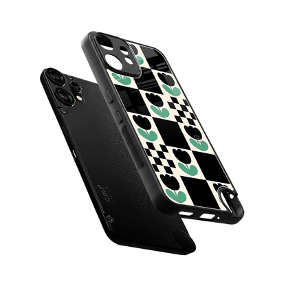Minimalistic Flower Pattern sleek cmf nothing phone 2 pro cover with tempered glass back and TPU edges