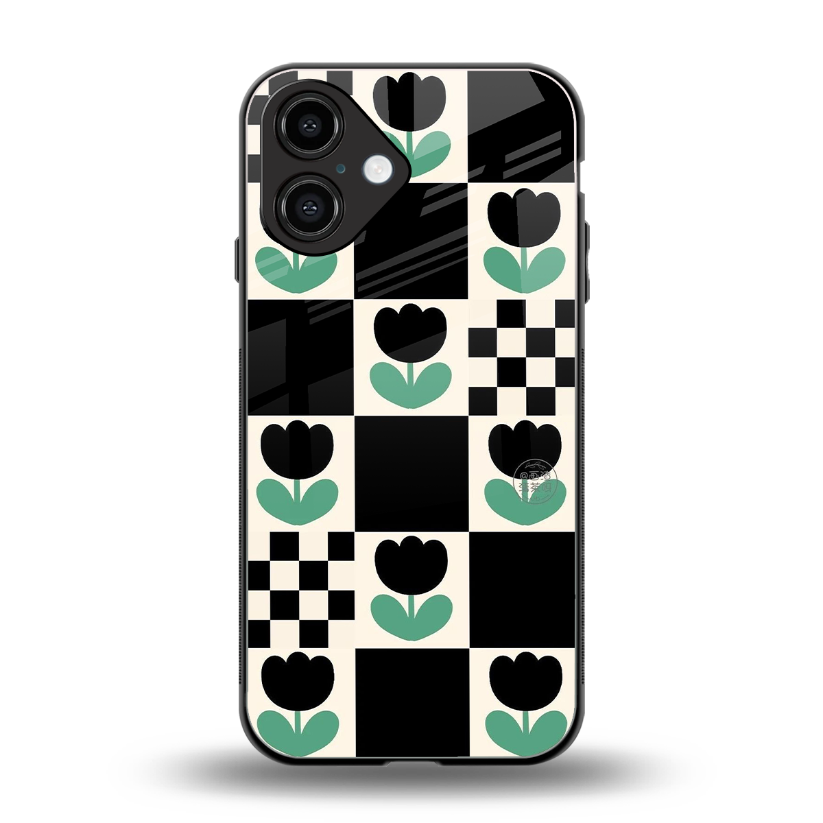 Minimalistic Flower Pattern Phone Case for Iphone 16 | Glass Case