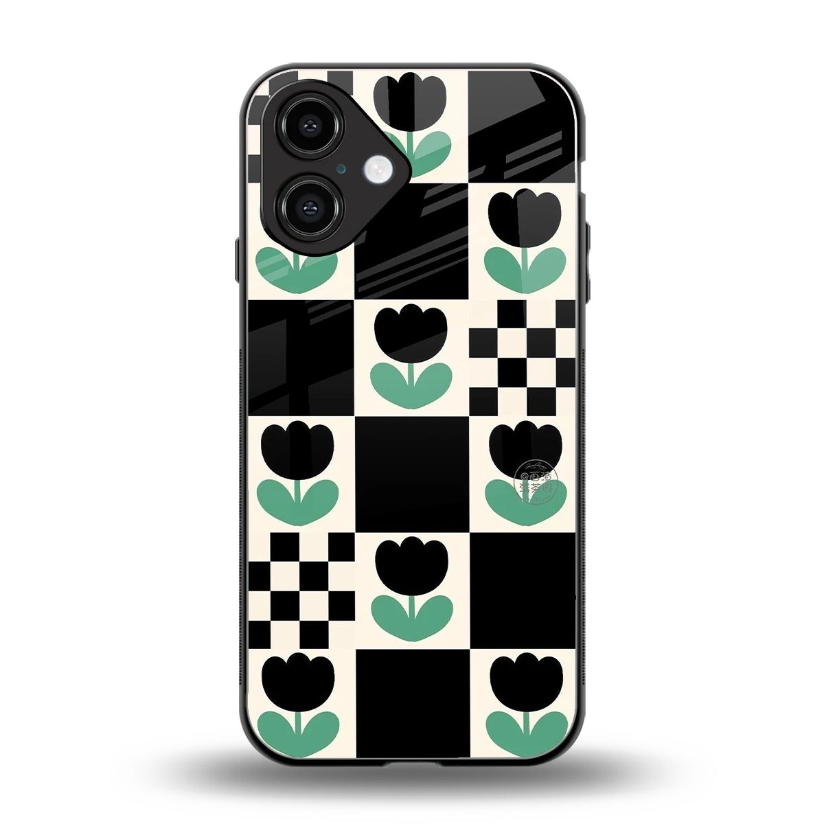 Minimalistic Flower Pattern back phone cover | glass case for iphone 16