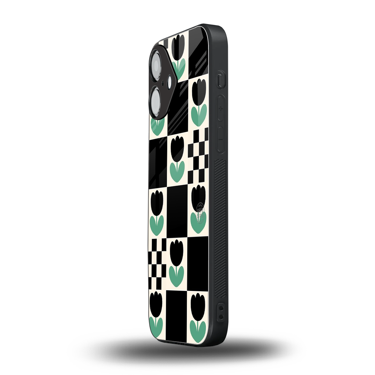 Minimalistic Flower Pattern Phone Case for Iphone 16 | Glass Case