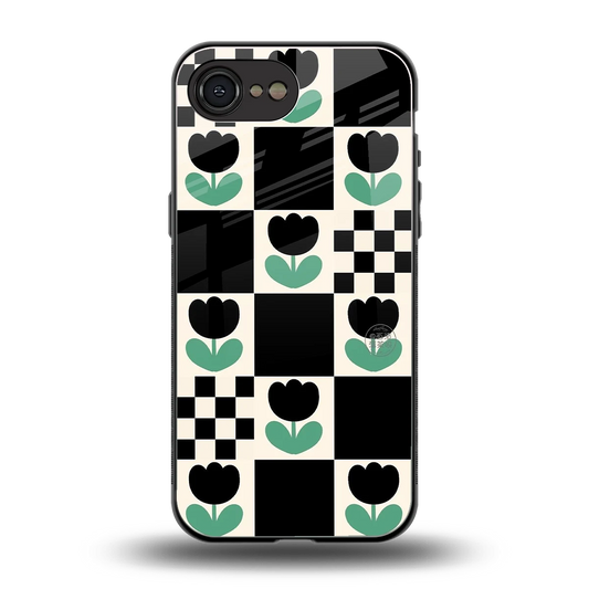 Minimalistic Flower Pattern back phone cover | glass case for iphone 16e