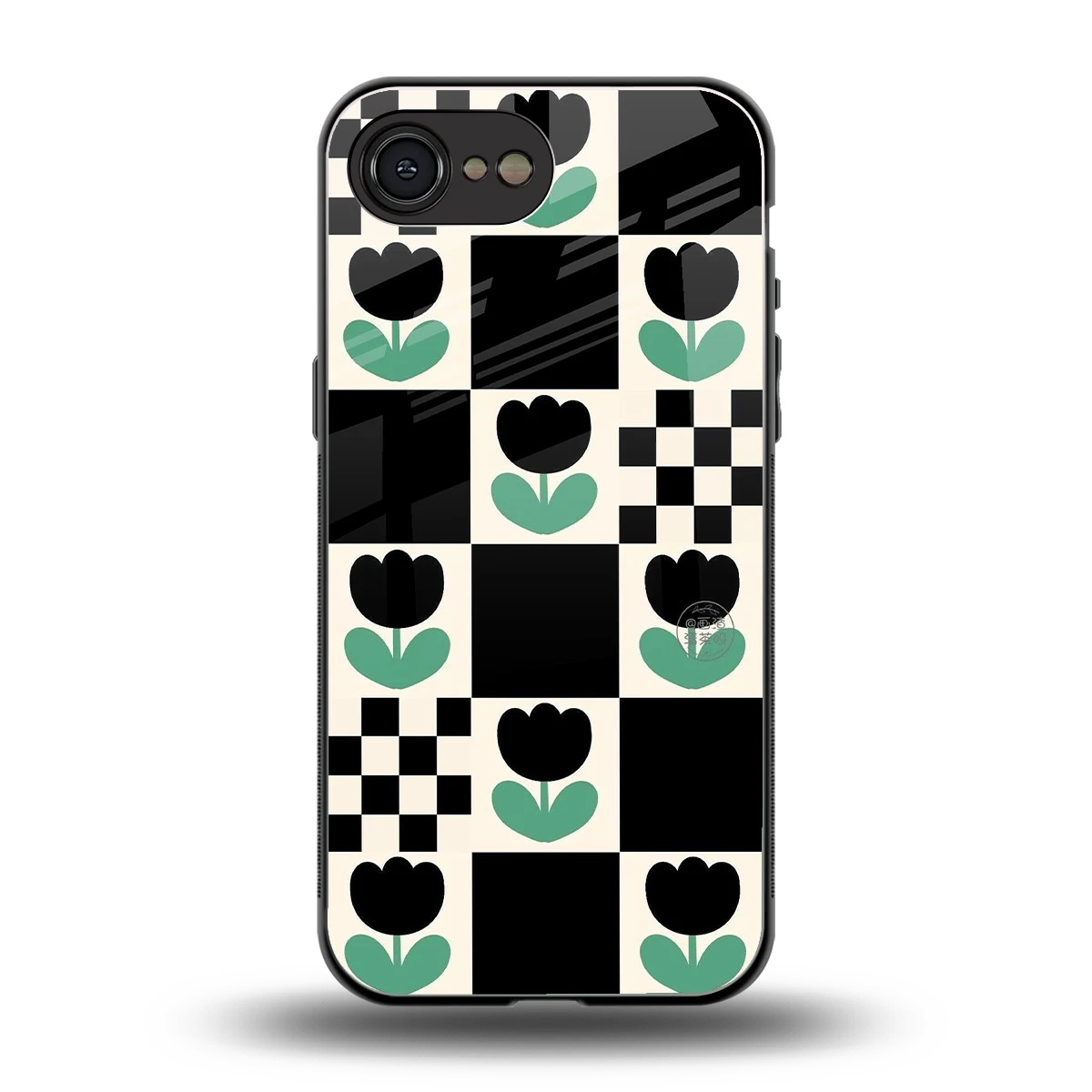 Minimalistic Flower Pattern back phone cover | glass case for iphone 17e