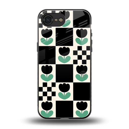 Minimalistic Flower Pattern back phone cover | glass case for iphone 17e
