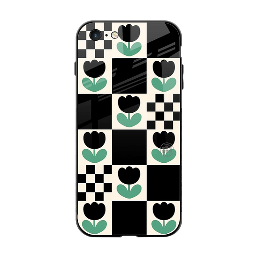 Minimalistic Flower Pattern back phone cover | glass case for iphone 6s plus