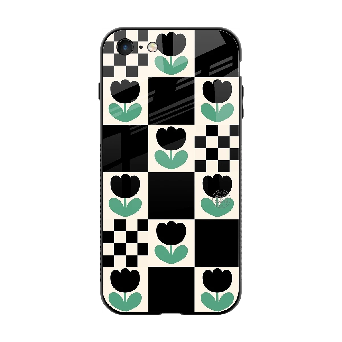 Minimalistic Flower Pattern back phone cover | glass case for iphone 7