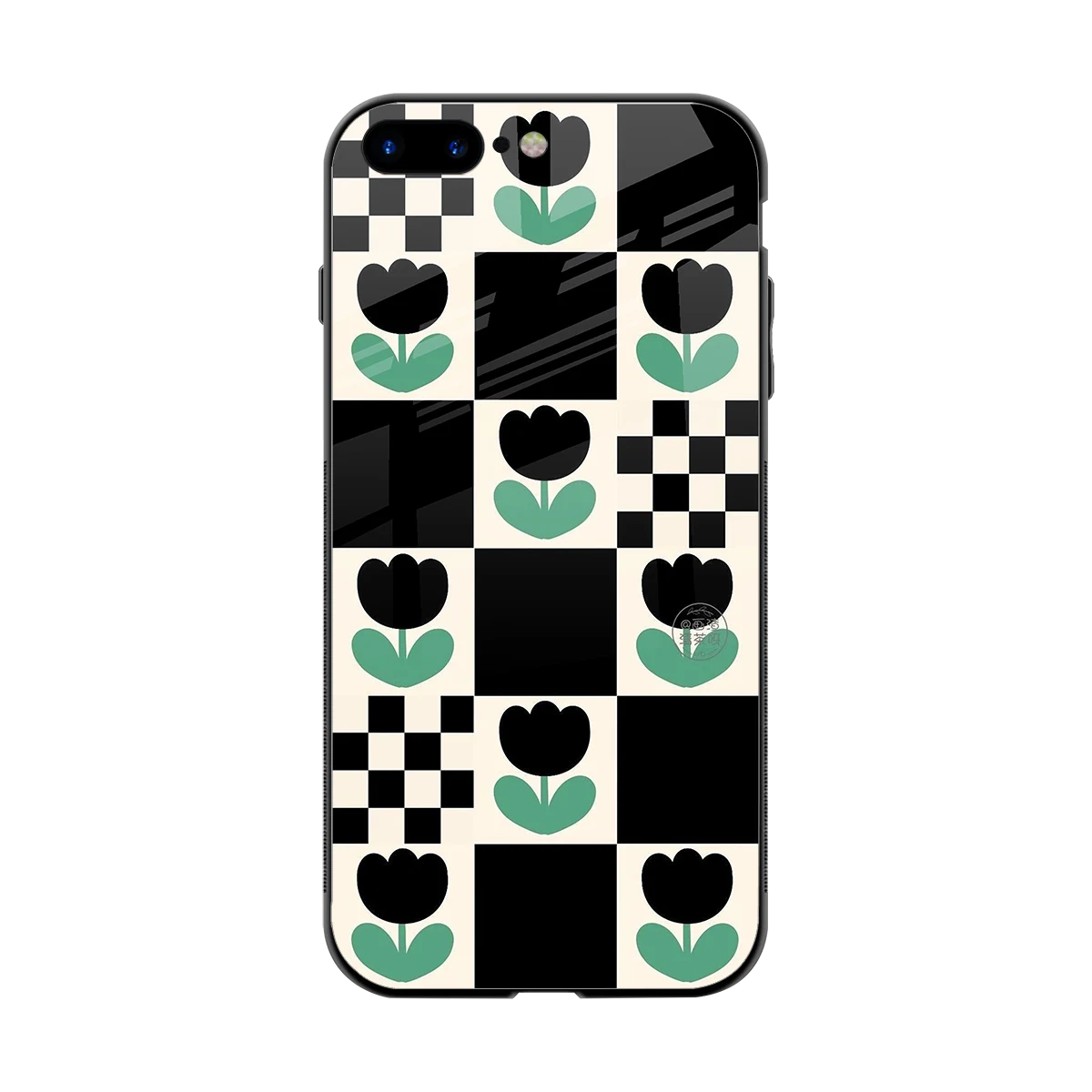 Minimalistic Flower Pattern back phone cover | glass case for iphone 8 plus