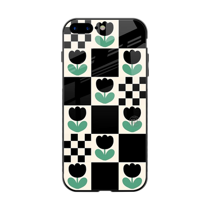 Minimalistic Flower Pattern back phone cover | glass case for iphone 8 plus