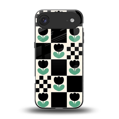 Minimalistic Flower Pattern back phone cover | glass case for iphone air