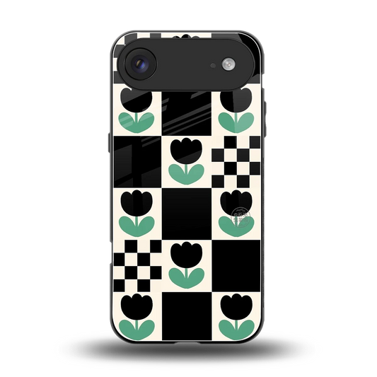 Minimalistic Flower Pattern back phone cover | glass case for iphone air