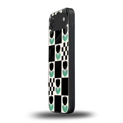 Minimalistic Flower Pattern iphone air mobile cover | shockproof glass phone case