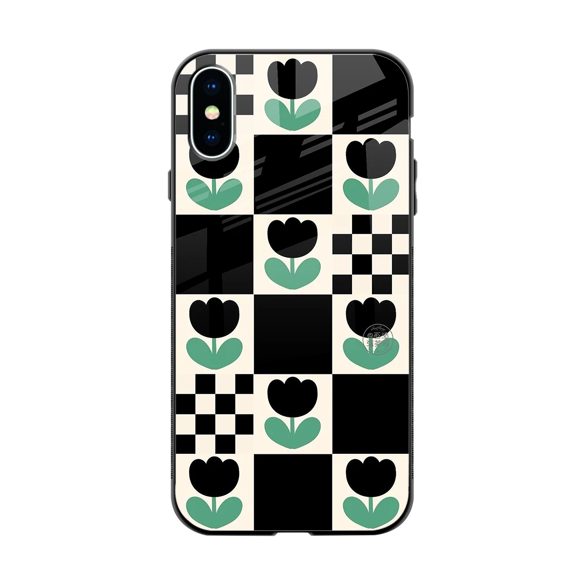 Minimalistic Flower Pattern back phone cover | glass case for iphone x