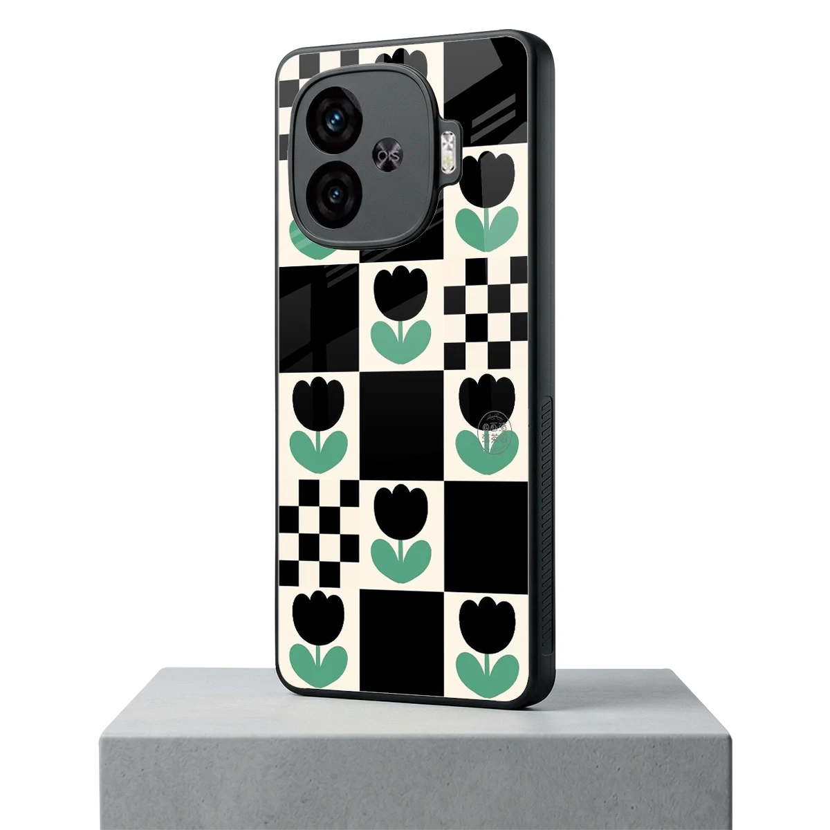 Minimalistic Flower Pattern iqoo neo 10r 5g mobile cover | shockproof glass phone case