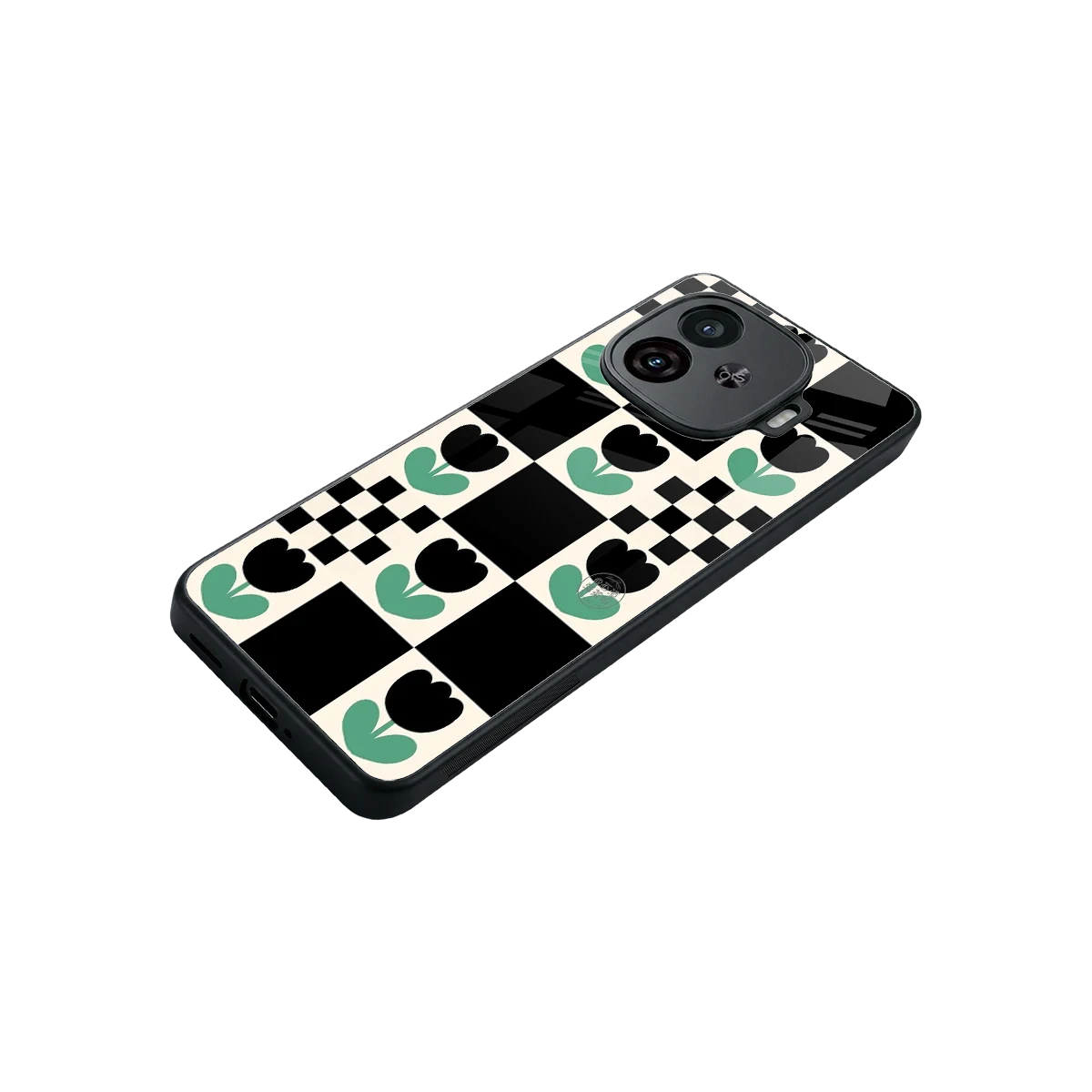 Minimalistic Flower Pattern stylish phone case for iqoo neo 10r 5g | glossy glass and slim fit