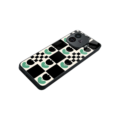 Minimalistic Flower Pattern stylish phone case for iqoo neo 10r 5g | glossy glass and slim fit