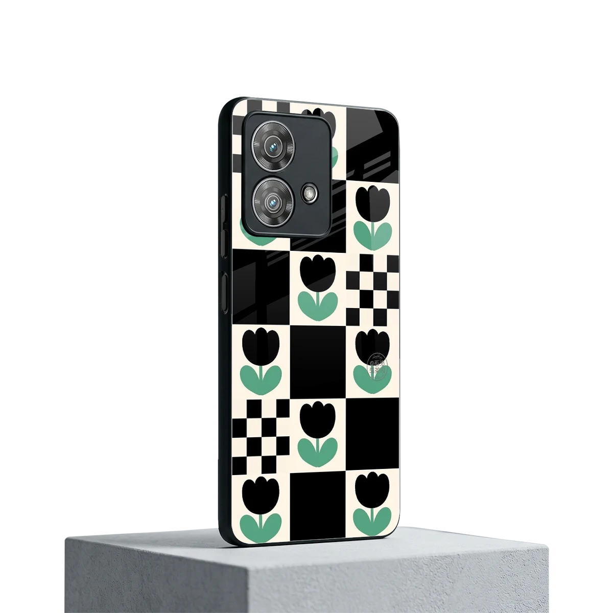 Minimalistic Flower Pattern motorola edge 40 neo 5g mobile cover | shockproof glass phone case
