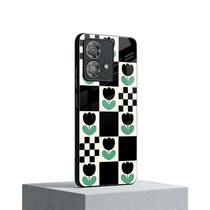 Minimalistic Flower Pattern motorola edge 40 neo 5g mobile cover | shockproof glass phone case