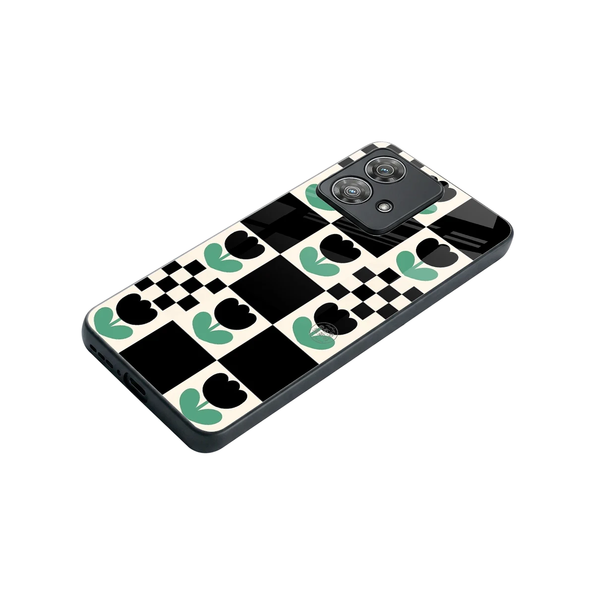 Minimalistic Flower Pattern stylish phone case for motorola edge 40 neo 5g | glossy glass and slim fit
