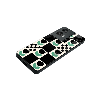 Minimalistic Flower Pattern stylish phone case for motorola edge 50 fusion | glossy glass and slim fit