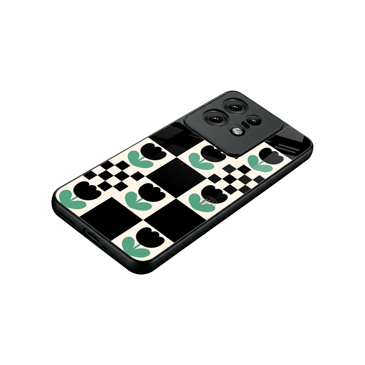 Minimalistic Flower Pattern stylish phone case for motorola edge 50 pro | glossy glass and slim fit