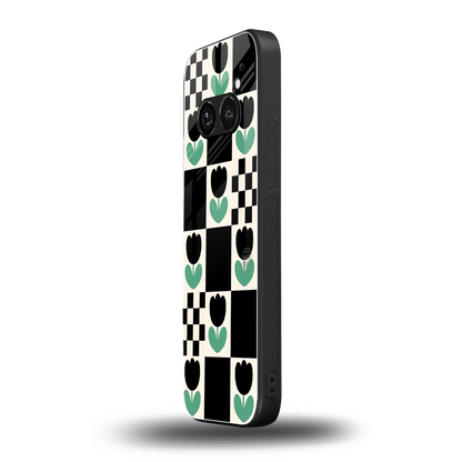 Minimalistic Flower Pattern nothing phone 2a mobile cover | shockproof glass phone case
