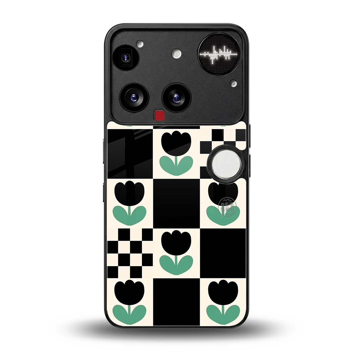 Minimalistic Flower Pattern back phone cover | glass case for nothing phone 3