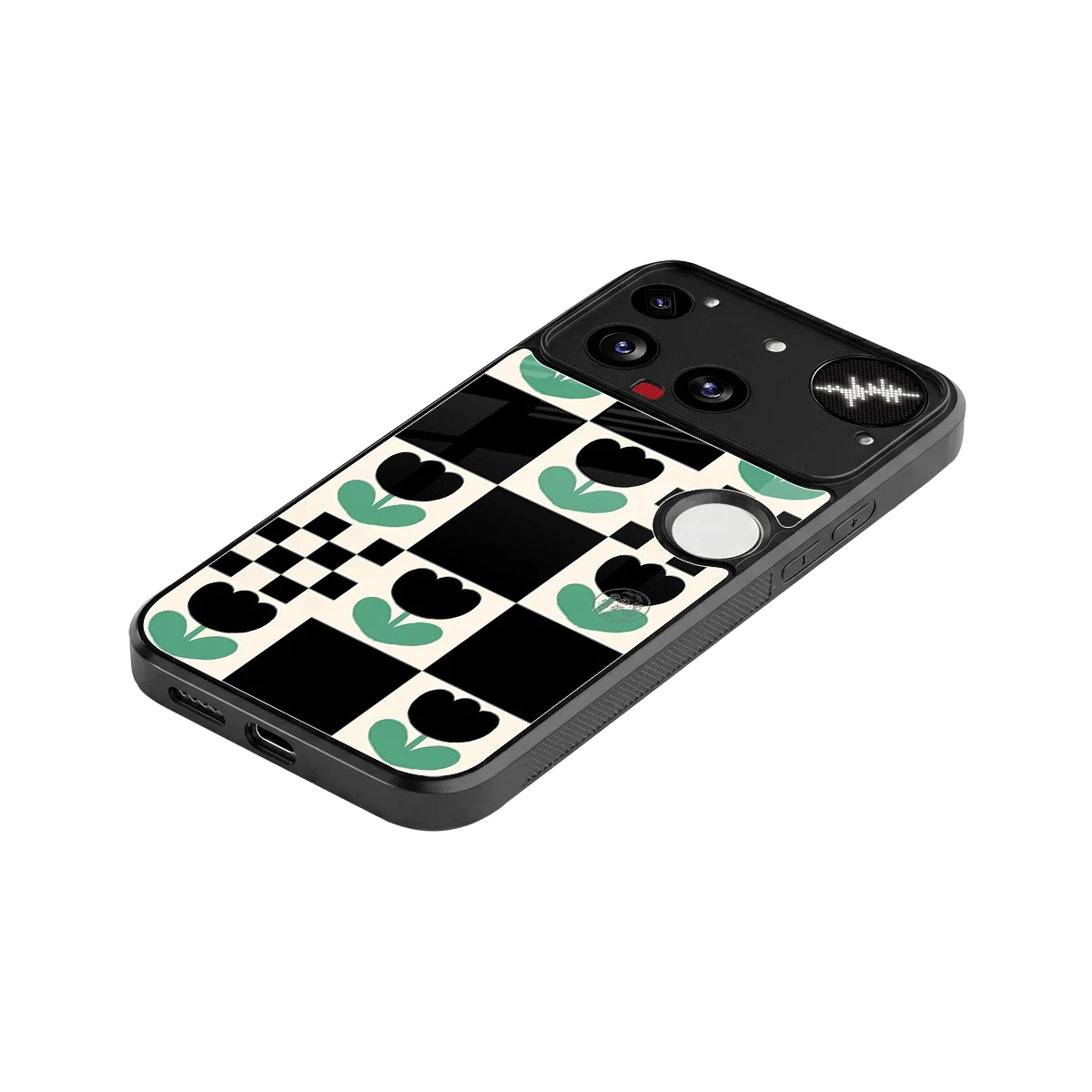 Minimalistic Flower Pattern stylish phone case for nothing phone 3 | glossy glass and slim fit