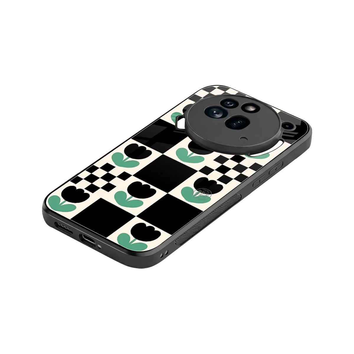 Minimalistic Flower Pattern stylish phone case for nothing phone 3a pro | glossy glass and slim fit