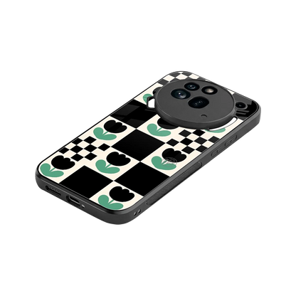 Minimalistic Flower Pattern stylish phone case for nothing phone 3a pro | glossy glass and slim fit