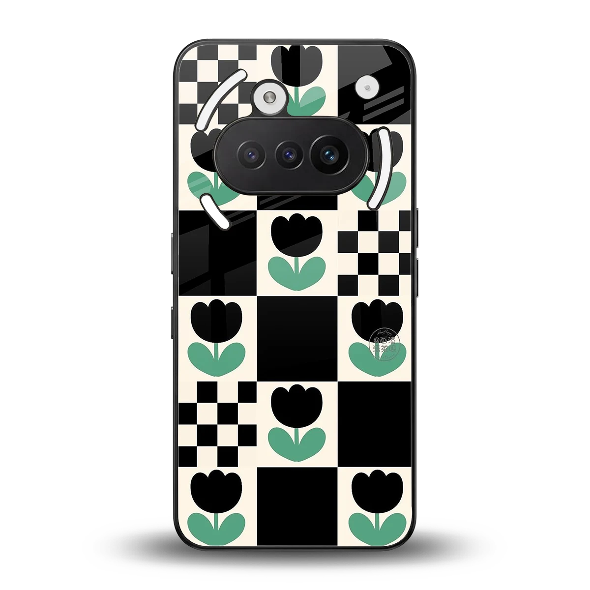 Minimalistic Flower Pattern back phone cover | glass case for nothing phone 3a