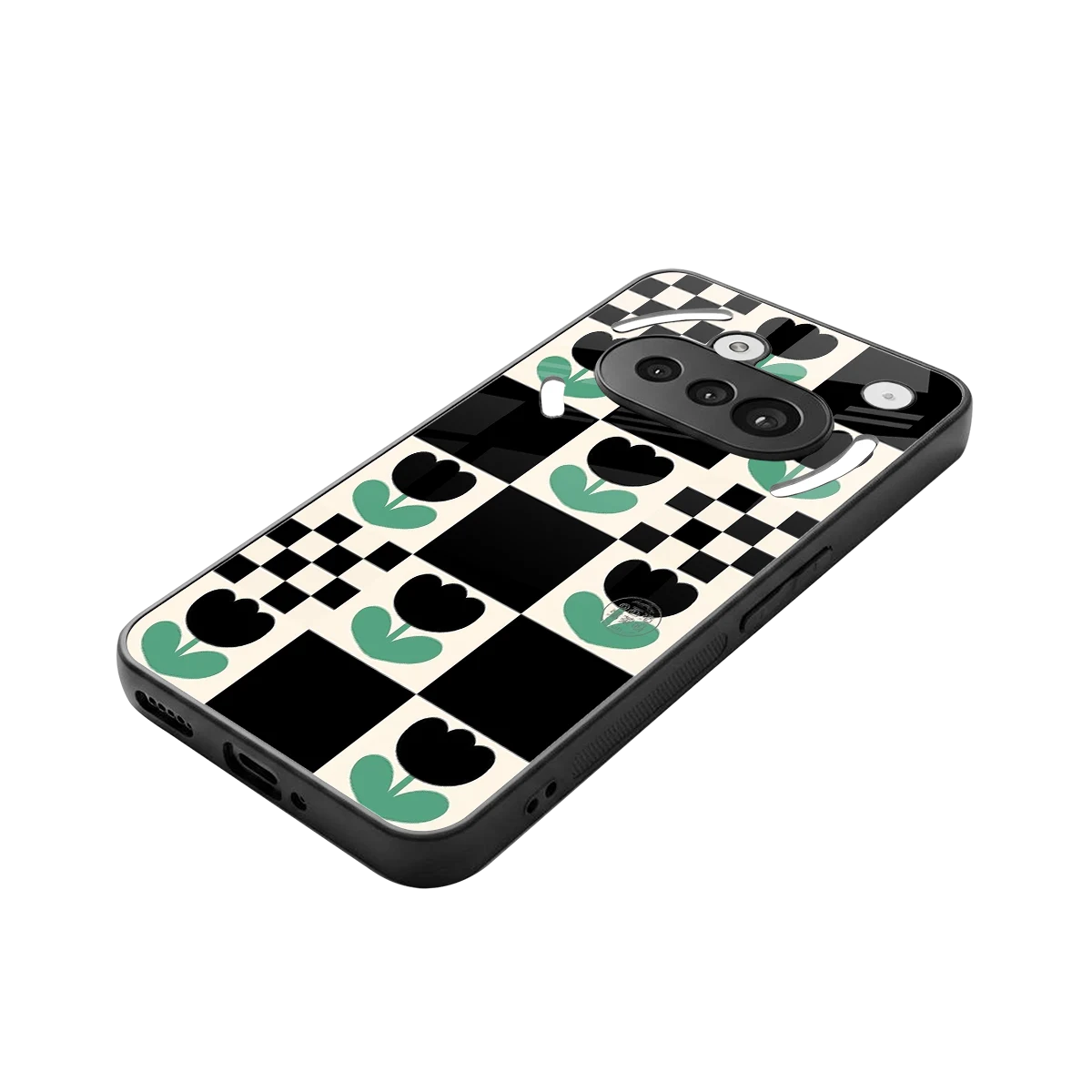 Minimalistic Flower Pattern stylish phone case for nothing phone 3a | glossy glass and slim fit