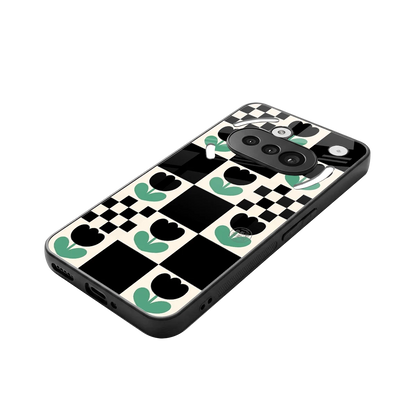 Minimalistic Flower Pattern stylish phone case for nothing phone 3a | glossy glass and slim fit