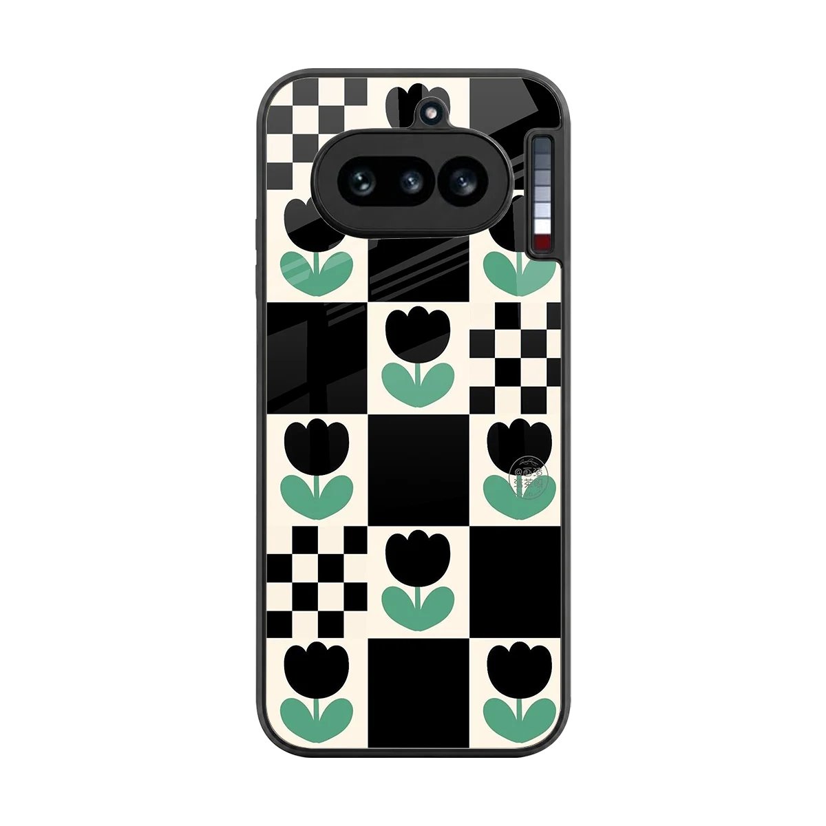 Minimalistic Flower Pattern back phone cover | glass case for nothing phone 4a