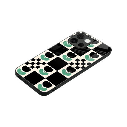 Minimalistic Flower Pattern stylish phone case for oneplus 13s | glossy glass and slim fit