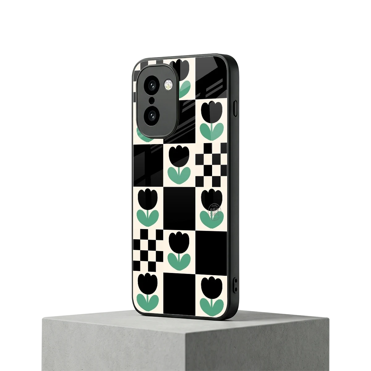 Minimalistic Flower Pattern oneplus 15r mobile cover | shockproof glass phone case