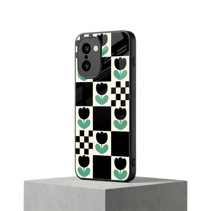 Minimalistic Flower Pattern oneplus 15r mobile cover | shockproof glass phone case