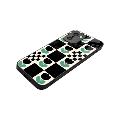 Minimalistic Flower Pattern stylish phone case for oneplus 15r | glossy glass and slim fit
