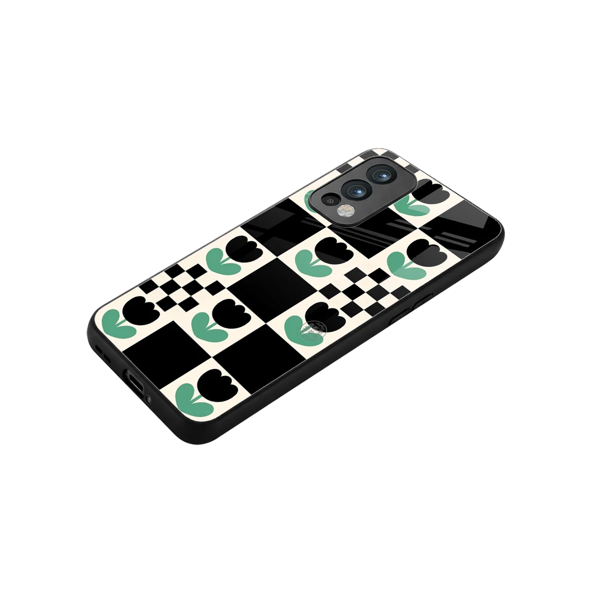 Minimalistic Flower Pattern stylish phone case for oneplus nord 2 | glossy glass and slim fit