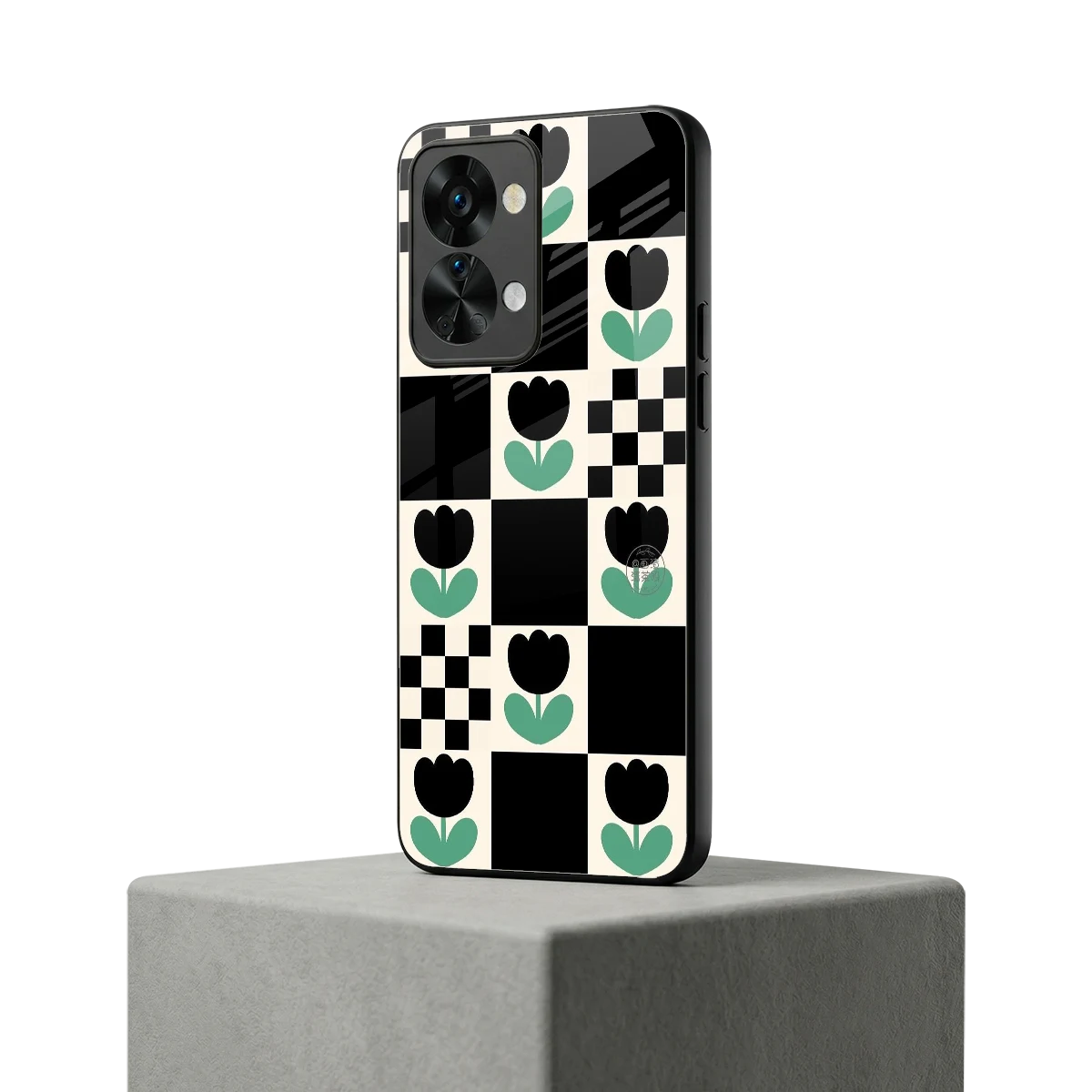 Minimalistic Flower Pattern oneplus nord 2t mobile cover | shockproof glass phone case