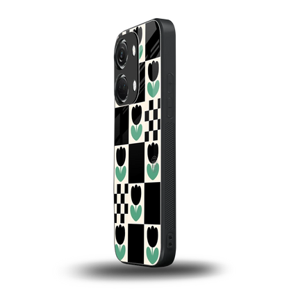 Minimalistic Flower Pattern oneplus nord 3 mobile cover | shockproof glass phone case