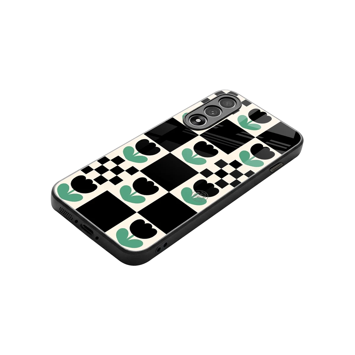 Minimalistic Flower Pattern stylish phone case for oneplus nord 5 | glossy glass and slim fit