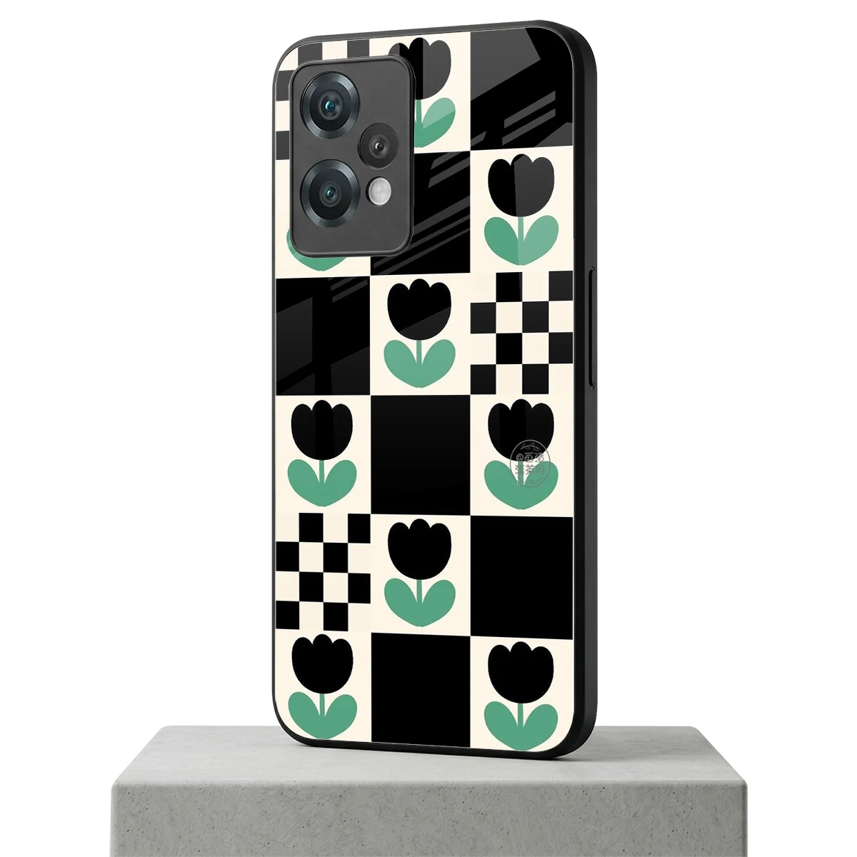 Minimalistic Flower Pattern oneplus nord ce 2 lite mobile cover | shockproof glass phone case