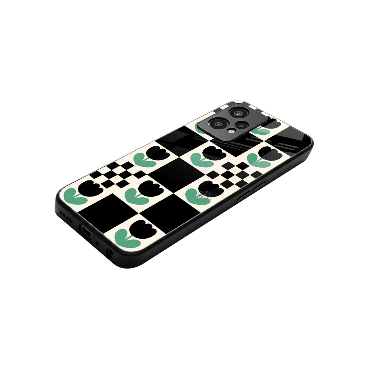 Minimalistic Flower Pattern stylish phone case for oneplus nord ce 2 lite | glossy glass and slim fit