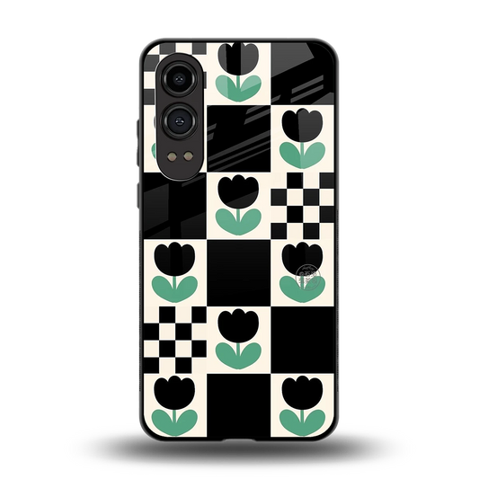 Minimalistic Flower Pattern back phone cover | glass case for oneplus nord ce 4 lite