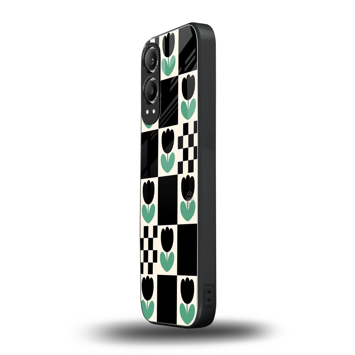 Minimalistic Flower Pattern oneplus nord ce 4 lite mobile cover | shockproof glass phone case